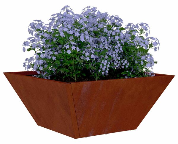 Kerti cserép 5 db Rozsdás 35 x 35 x 15 cm Időjárásálló Acél