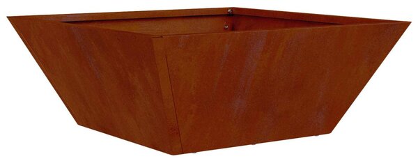 Kerti cserép 5 db Rozsdás 40 x 40 x 15 cm Időjárásálló Acél