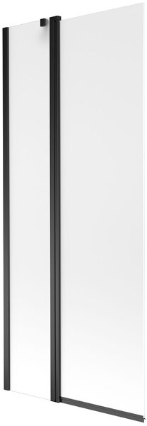 Mexen Flip Kádparaván 1 részes 80 x 150 cm, szron, fekete - 894-080-101-70-30 Kádparaván
