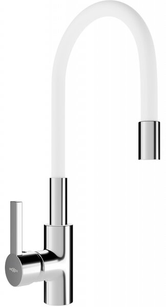 Mexen FLEX - Magas csap / mosogató, fehér / króm, 670900-02