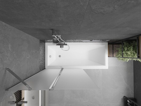 Mexen Flip Kádparaván 1 részes 100 x 150 cm, szron, króm - 894-100-101-01-30 Kádparaván