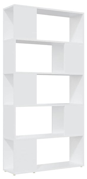 Fehér szerelt fa térelválasztó könyvszekrény 80 x 24 x 155 cm