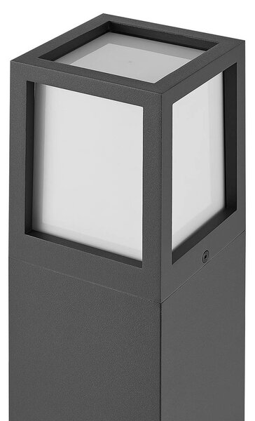 Deko-Light Facado II ösvényvilágítás, magasság 65 cm, szögletes, sötétszürke/opál, dimmelhető, Alu / szürke / cink, Alumínium