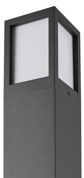 Deko-Light Facado II ösvényvilágítás, magasság 65 cm, szögletes, sötétszürke/opál, dimmelhető, Alu / szürke / cink, Alumínium