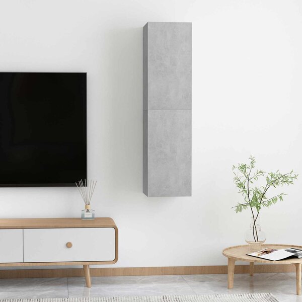 2 db betonszürke szerelt fa TV-szekrény 30,5 x 30 x 60 cm