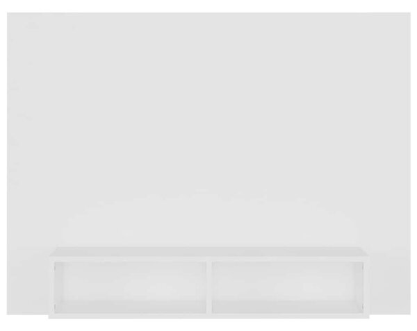 Fehér szerelt fa fali TV-szekrény 120 x 23,5 x 90 cm