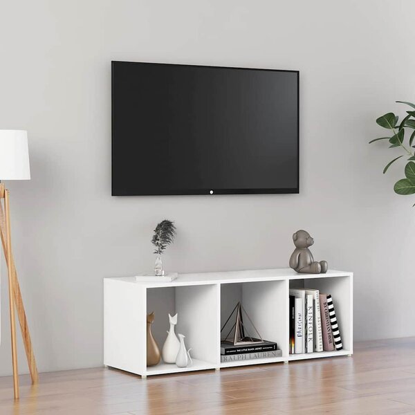 Fehér forgácslap TV-szekrény 107 x 35 x 37 cm