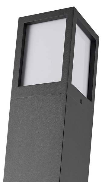 Deko-Light Facado II útvilágítás, magasság 100 cm, szögletes, sötétszürke/opál színű, dimmelhető, Alu / szürke / cink, Alumínium