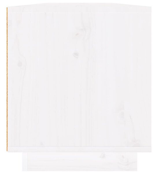 Fehér tömör fenyőfa TV-szekrény 110x34x40 cm