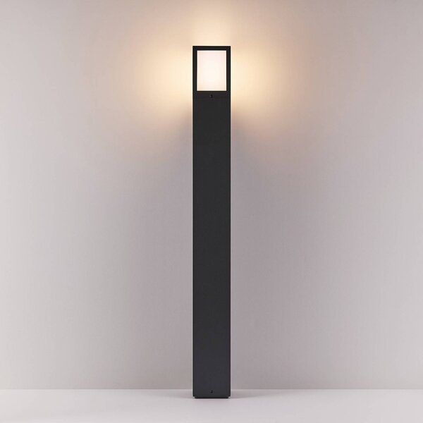 Deko-Light Facado II útvilágítás, magasság 100 cm, szögletes, sötétszürke/opál színű, dimmelhető, Alu / szürke / cink, Alumínium