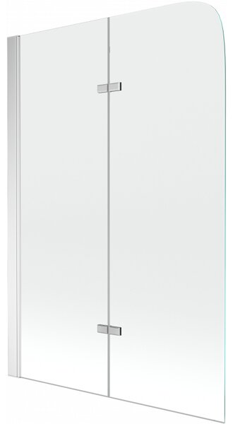 Mexen FELIX, kádparaván, 2 lapos, 80 x 140 cm, króm átlátszó, 890-080-002-01-00