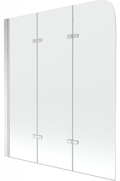 Mexen FELIX, kádparaván, 3 lapos, 120 x 140 cm, átlátszó, 890-120-003-01-00