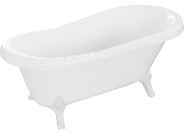 Mexen, Mexen Retro wanna wolnostojąca 150 x 73 cm, fehér, fehér lábak - 53251507300-20