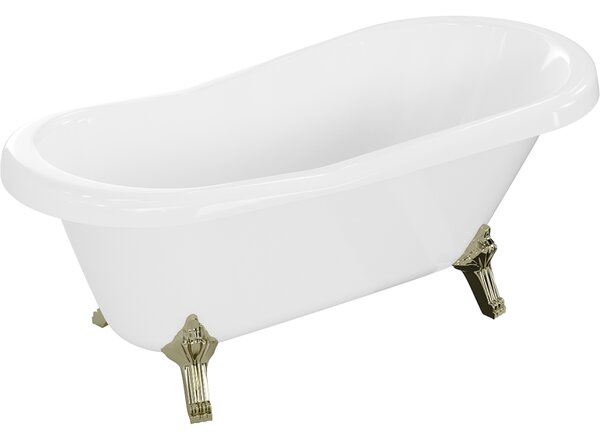 Mexen Retro szabadon álló kád 150 x 73 cm, fehér, arany lábak - 53251507300-50