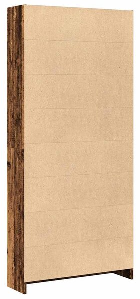 Antik fa színű szerelt fa könyvespolc 80 x 24 x 176 cm