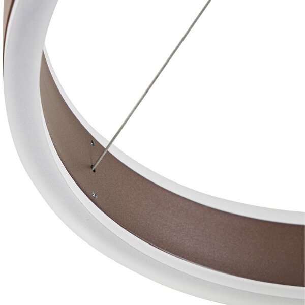 Lucande LED lógó lámpa Kolo, 114 cm, 3 izzós, barna, dimmelhető, dimmelhető, Barna / rozsda, Nappali / Étkező, Modern