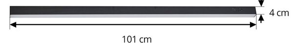 Lucande Teniona LED mennyezeti világítás, 101 cm, fekete, alumínium, dimmelhető, Fekete, Nappali / Étkező, Alumínium, Modern