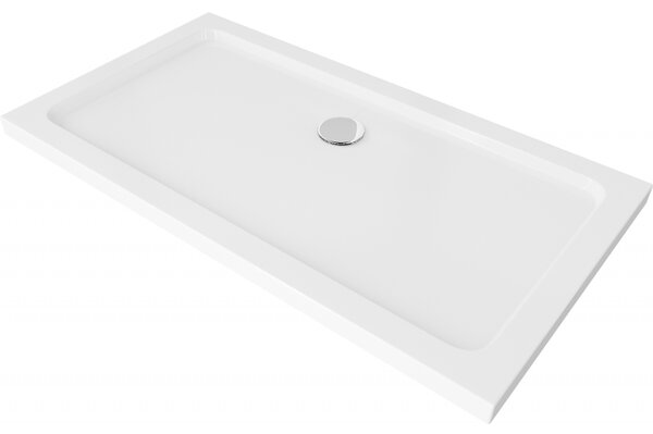Mexen SLIM - Négyszögletű zuhanytálca 120x70x5cm + króm szifon, fehér, 40107012