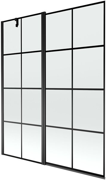 Mexen Flip Kádparaván 1 részes 140 x 150 cm, fekete wzór, fekete - 894-140-101-70-77 Kádparaván
