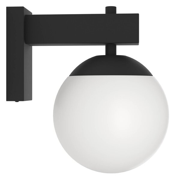 EGLO Bufalata kültéri fali lámpa, fekete/opálfehér, dimmelhető, Fekete, fém