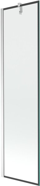 Mexen Next Kádparaván 1 részes 50 x 150 cm, fekete wzór, króm - 895-050-000-00-70-01 Kádparaván