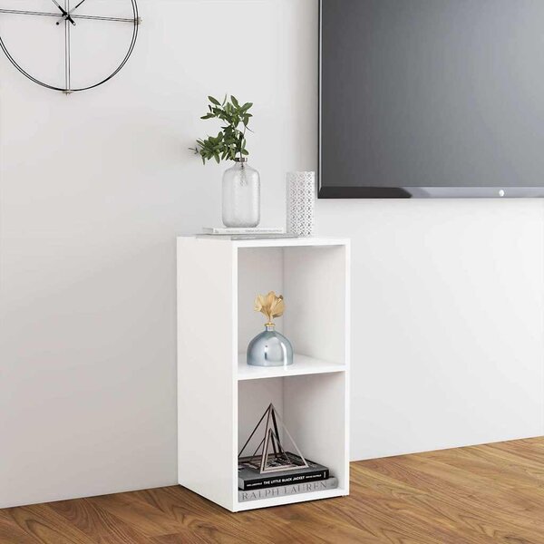 Fehér szerelt fa TV-szekrény 72 x 35 x 36,5 cm