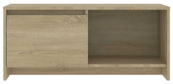 Sonoma tölgy színű szerelt fa TV-szekrény 90x35x40 cm
