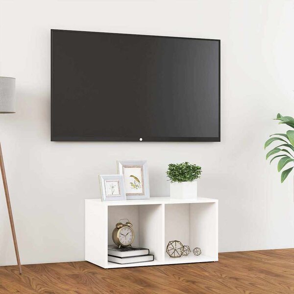 Fehér szerelt fa TV-szekrény 72 x 35 x 36,5 cm