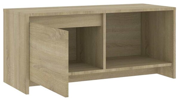 Sonoma tölgy színű szerelt fa TV-szekrény 90x35x40 cm