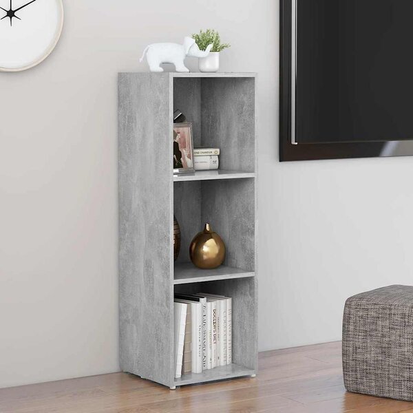 Betonszürke szerelt fa TV-szekrény 107 x 35 x 37 cm