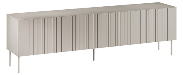 TV-állvány Evavese 103, Közepes sűrűségű farostlemez, Laminált forgácslap, 60x201x40cm, Bézs