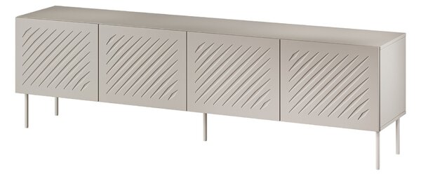 TV-állvány Tolfelo 103, Közepes sűrűségű farostlemez, Laminált forgácslap, 60x201x40cm, Bézs