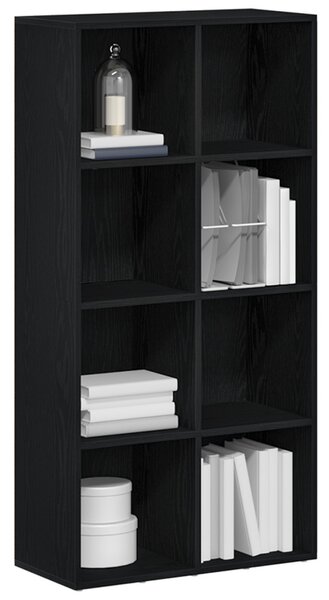 Fekete tölgy szerelt fa könyvespolc 66x30x130 cm