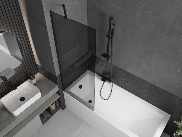 Mexen Next Kádparaván 1 részes 70 x 150 cm, grafit, rózsa arany - 895-070-000-00-40-60 Kádparaván