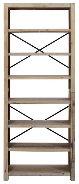 7-szintes tömör akácfa könyvespolc 80 x 30 x 200 cm