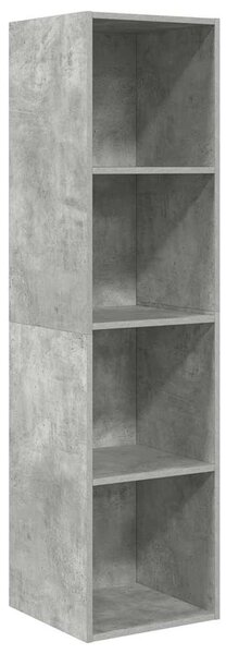 Betonszürke szerelt fa fali TV-szekrény 37x37x142,5 cm