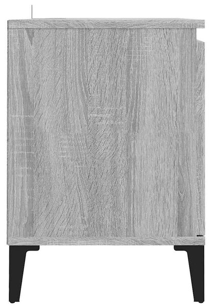Szürke sonoma színű TV-szekrény fémlábakkal 103,5 x 35 x 50 cm