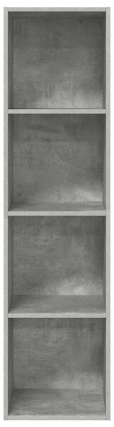 Betonszürke szerelt fa fali TV-szekrény 37x37x142,5 cm