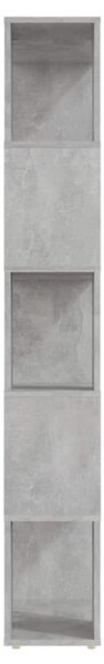 Betonszürke térelválasztó könyvszekrény 60 x 24 x 155 cm