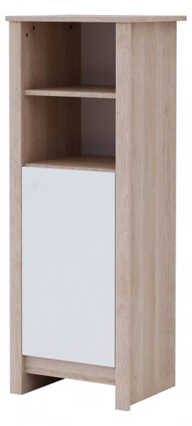 Classic keskeny nyitott polcos 1 ajtós szekrény (140 cm magas) sonoma tölgy