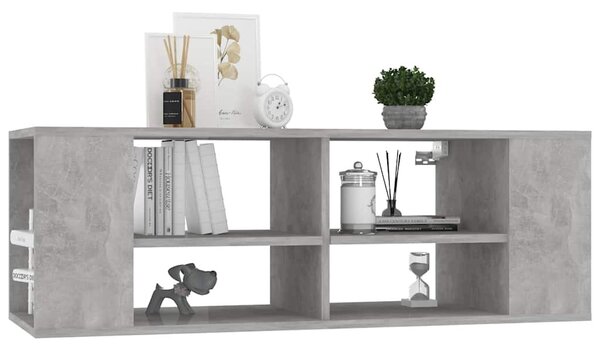 Betonszürke szerelt fa falra szerelhető TV-szekrény 102x35x35cm
