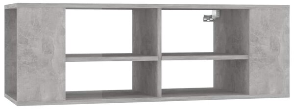 Betonszürke szerelt fa falra szerelhető TV-szekrény 102x35x35cm