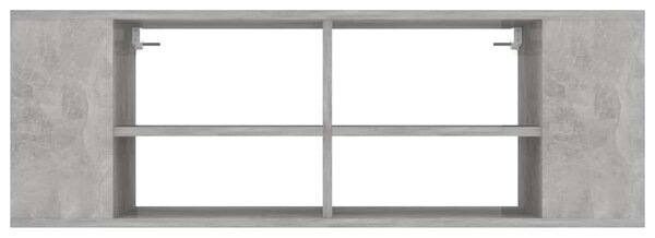 Betonszürke szerelt fa falra szerelhető TV-szekrény 102x35x35cm