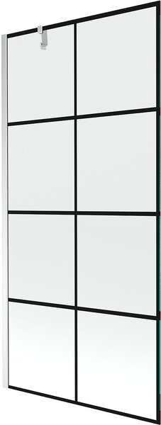 Mexen Next Kádparaván 1 részes 90 x 150 cm, fekete wzór, króm - 895-090-000-00-77-01 Kádparaván