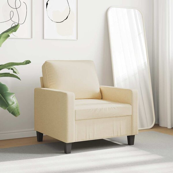 Krémszínű szövet kanapéfotel 60 cm