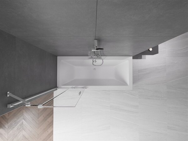 Mexen Velar Kádparaván 2 részes csúszó 75 x 150 cm, átlátszó nano, króm - 896-075-000-01-01 Kádparaván