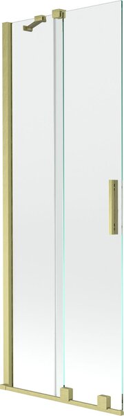 Mexen Velar Kádparaván 2 részes csúszó 70 x 150 cm, átlátszó nano, arany s csiszolt- 896-070-000-01-55 Kádparaván