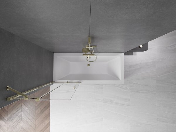 Mexen Velar Kádparaván 2 részes csúszó 70 x 150 cm, átlátszó nano, arany - 896-070-000-01-50 Kádparaván