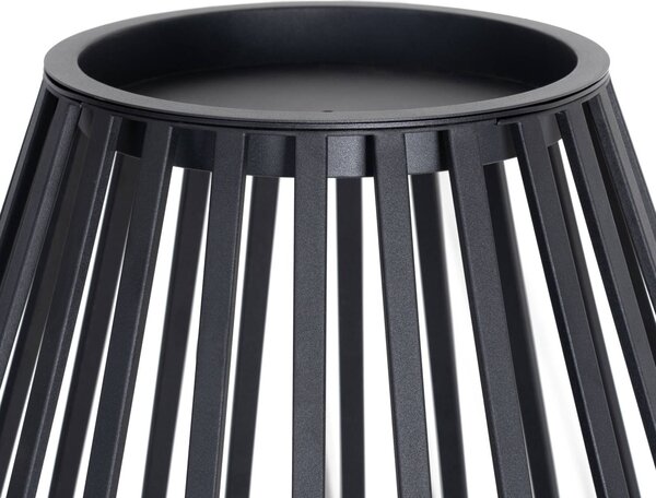 Lucande teraszvilágítás Marrin, fekete, fém, Ø 46cm, Fekete, fém, Modern