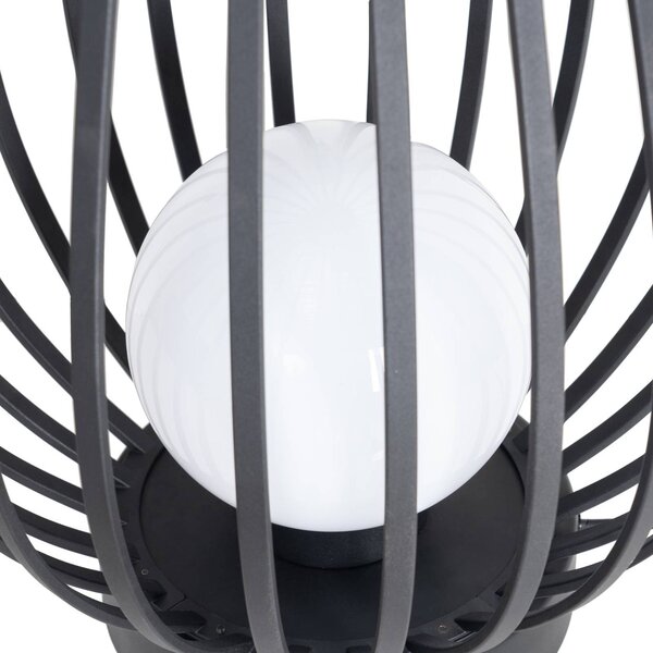 Lucande teraszvilágítás Marrin, fekete, fém, Ø 46cm, Fekete, fém, Modern